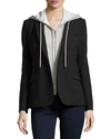 Veronica Beard 'classic' Lambswool Blend Single Button Blazer In Black
