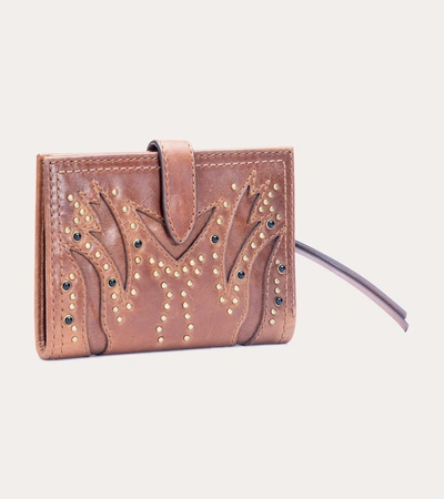 The Frye Company Frye Shelby Studded Small Wallet In Cognac