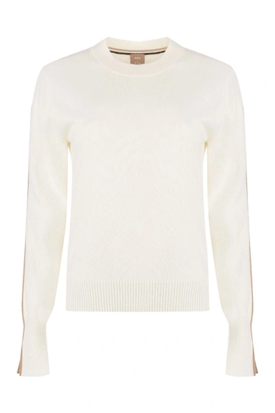 Hugo Boss Boss X Ftc Cashmere - Cashmere Jumper In Panna