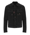Dsquared2 Welt-pockets Buttoned Denim Jacket In Black