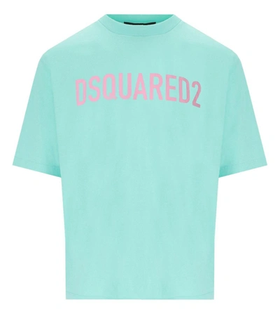 DSQUARED2 DSQUARED2  LOOSE FIT GREEN T-SHIRT