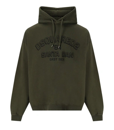 Dsquared2 Loose Fit Military Green Hoodie