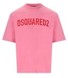 DSQUARED2 DSQUARED2  PINK LOOSE FIT T-SHIRT