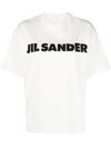 JIL SANDER JIL SANDER CREW NECK SHORT SLEEVE BOXY T-SHIRT WITH PRINTED LOGO CLOTHING