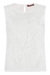 Max Mara Women's Giostra Floral Macramã© Top In White