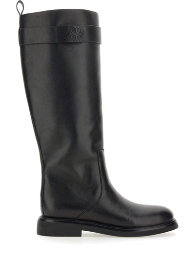 Tory Burch Leather Boot In Black