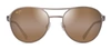 Maui Jim Half Moon Mj H890-01 Round Polarized Sunglasses In Brown