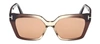 Tom Ford Winona 53mm Gradient Polarized Cat Eye Sunglasses In Brown