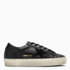 Golden Goose Super-star Leather Sneakers In Black