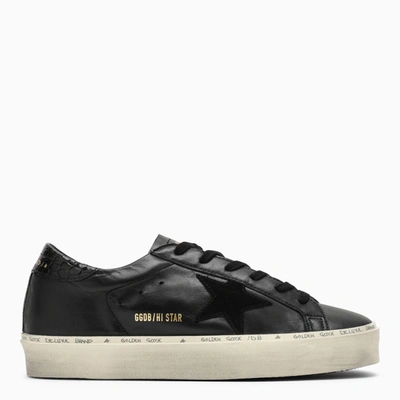 GOLDEN GOOSE GOLDEN GOOSE | LOW HI STAR BLACK TRAINER WITH PLATFORM