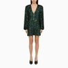 Rotate Birger Christensen Sequin Embellished V-neck Mini Dress In Green