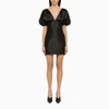 Rotate Birger Christensen Rhinestone-embellished Crepe Minidress In Black