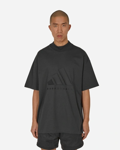 Adidas Originals Basketball T-shirt Carbon In Black