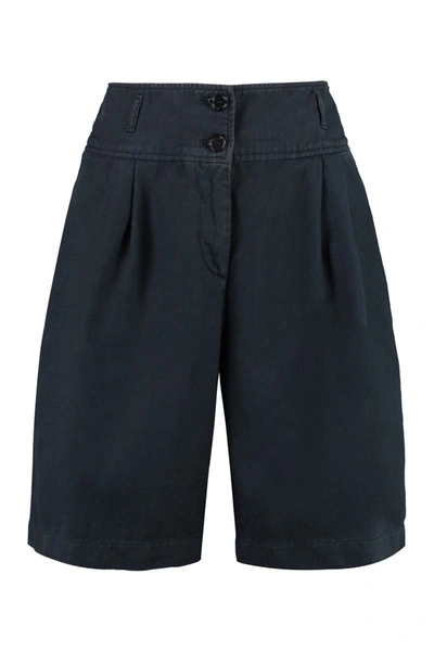 Aspesi Cotton Shorts In Blue