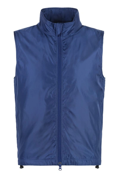 Aspesi Vernes Nylon Waistcoat In Blue