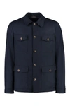 Canali Button-fastening Flap-pockets Jacket In Blue