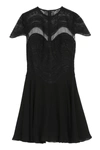 Costarellos Mangano Silk Georgette Dress In Black