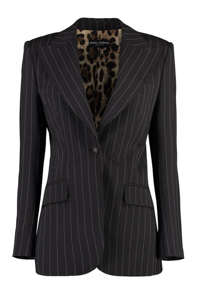 DOLCE & GABBANA DOLCE & GABBANA WOOL PINSTRIPE BLAZER