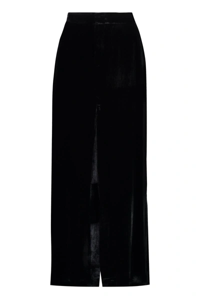 P.a.r.o.s.h. Velvet Skirt In Black