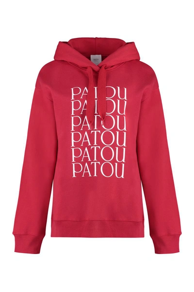 Patou Cotton Hoodie In Red