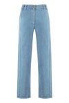 Patou Logo-embroidered Straight-leg Jeans In Denim