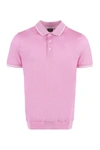 Paul & Shark Ribbed Polo Shirt Short Sleeves In Pink