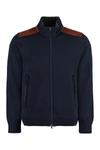 Paul & Shark High Collar Zipped Cardigan In Blue