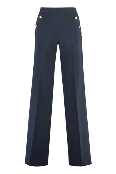Pt01 Tory Burch Taylor Wide Leg Pants In Blue