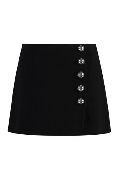 Pucci Wool Mini Skirt In Black
