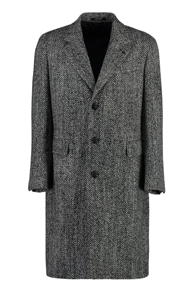 Tagliatore Wool Blend Coat In Black