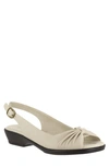 Easy Street Fantasia Womens Open Toe Ankle Strap Slingback Sandals In Bone