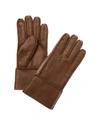 Surell Accessories Shearling-lined Tech Gloves In Brown