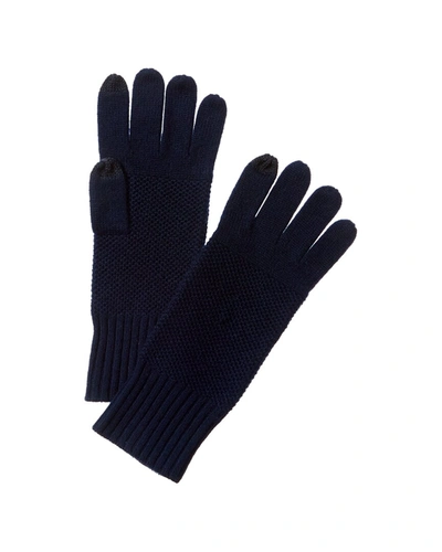 Forte Cashmere Luxe Textured Cashmere Gloves In Multi