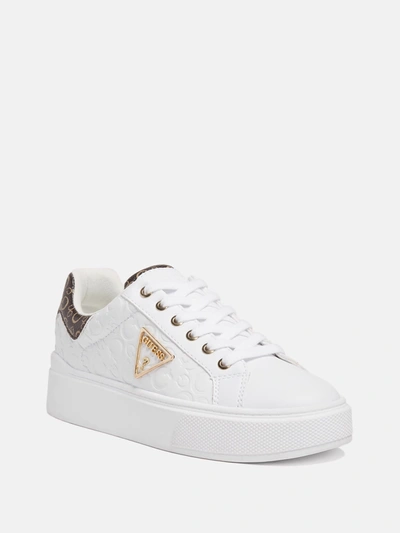 Guess Factory Perhaps Low-top Platform Sneakers In White