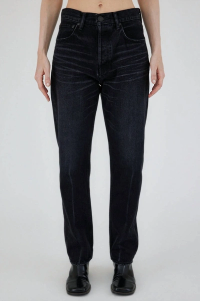 Moussy Mv Murrieta Wide Straight Leg Jean In Black