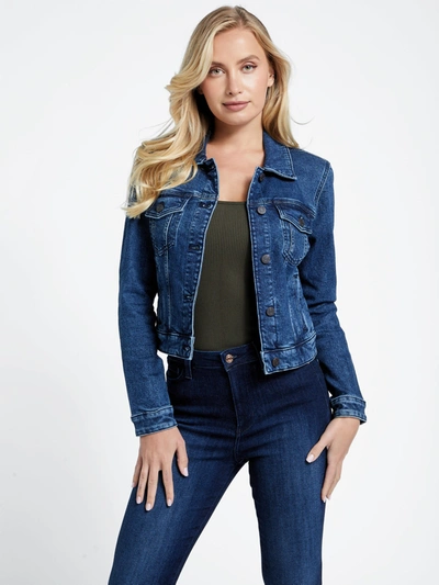 Guess Factory Anna Denim Jacket In Blue