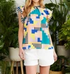 Crosby By Mollie Burch Zoe Top In Palmer In Multi