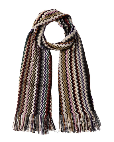 Missoni Wool-blend Scarf In Red