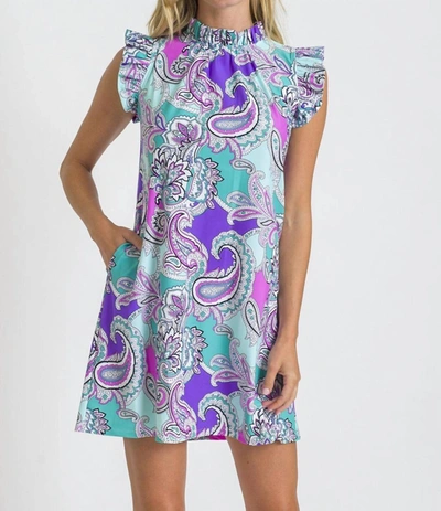 Jude Connally Shari Dress In Paisley Maxy Seamist In Multi