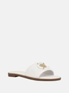 GUESS FACTORY MAGNIFY FAUX-LEATHER BEACH SLIDES