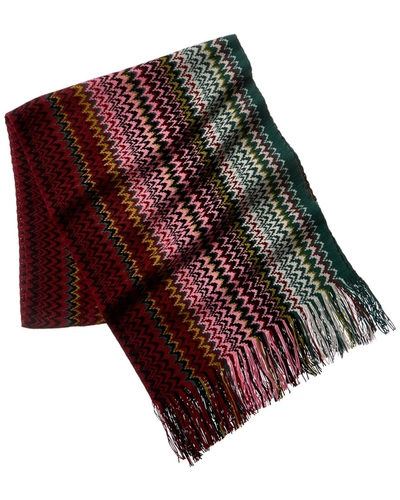 Missoni Wool-blend Scarf In Pink