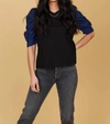 Crosby By Mollie Burch Rudy Top In Ebony/gemstone In Multi