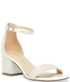 BETSEY JOHNSON MARI SANDALS IN WHITE PEARL