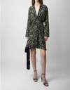 Zadig & Voltaire Rozo Floral-print Silk Dress In Multi