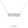 Non Branded Lb Exclusive 14k White Gold 0.80ct Diamond Bar Necklace Pn14548 In White