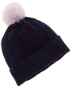 HANNAH ROSE POM CROSS COUNTRY STITCH WOOL & CASHMERE-BLEND HAT
