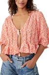 FREE PEOPLE YESTERDAY CARDI IN MELON