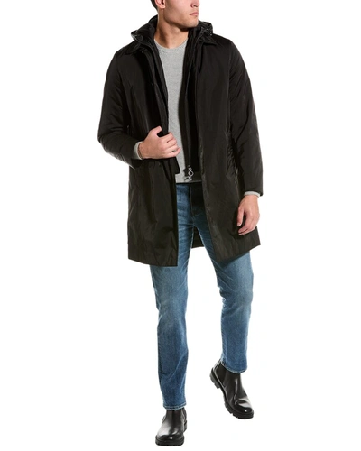 Armani Exchange Trench Coat In Black