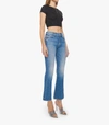Mother The Hustler Roller Ankle Wide Leg Jeans In Blue