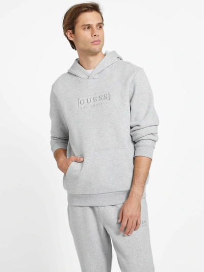 Guess Factory Harvey Logo Hoodie In Grey